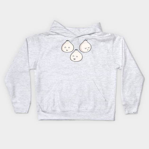 Three Baozi Kids Hoodie by Ratatosk